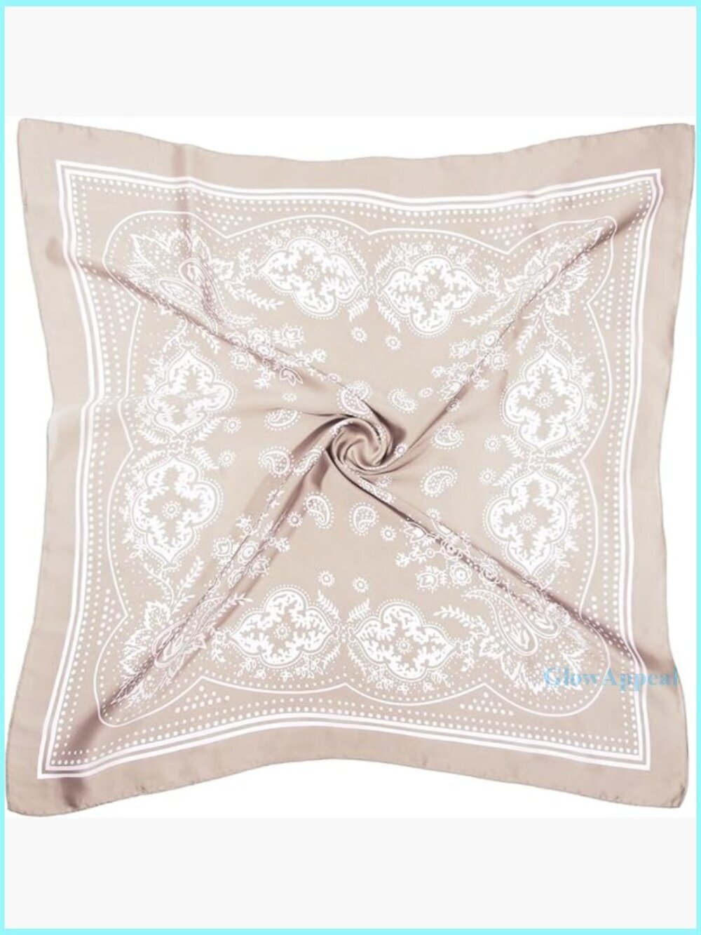 27.5 Inch Satin Square Scarf, Silk Hair Wrap Bandana for Women